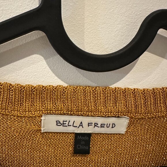 Bella Freud '1970' Metallic Sweater – Iconic Design in Gold - Picture 4 of 5
